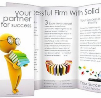 trifold brochure with cute graphics